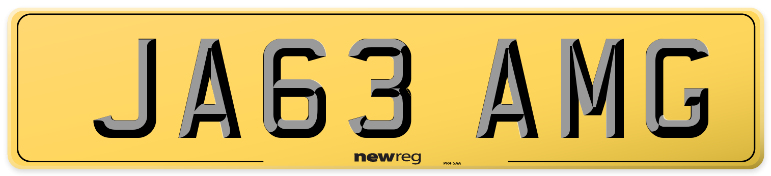 JA63 AMG Rear Number Plate
