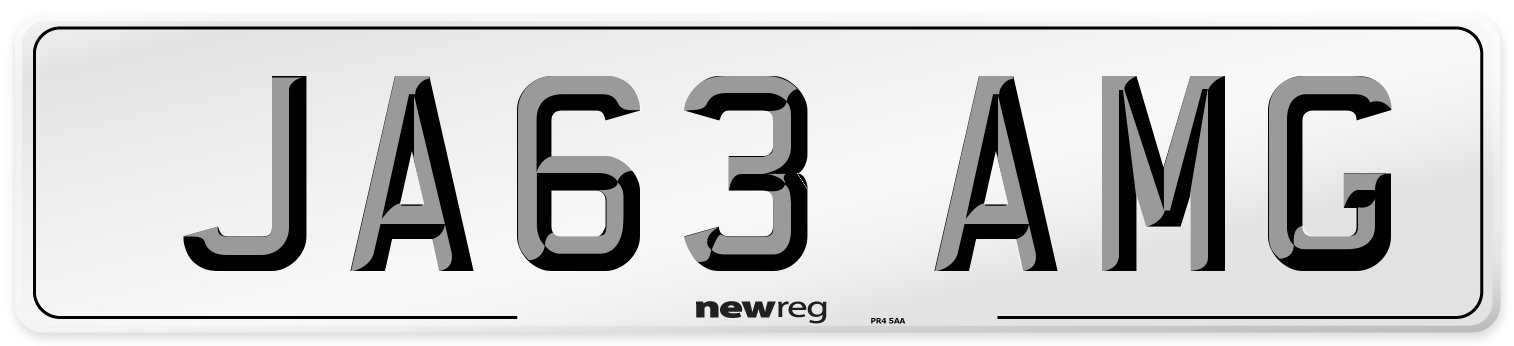 JA63 AMG Front Number Plate