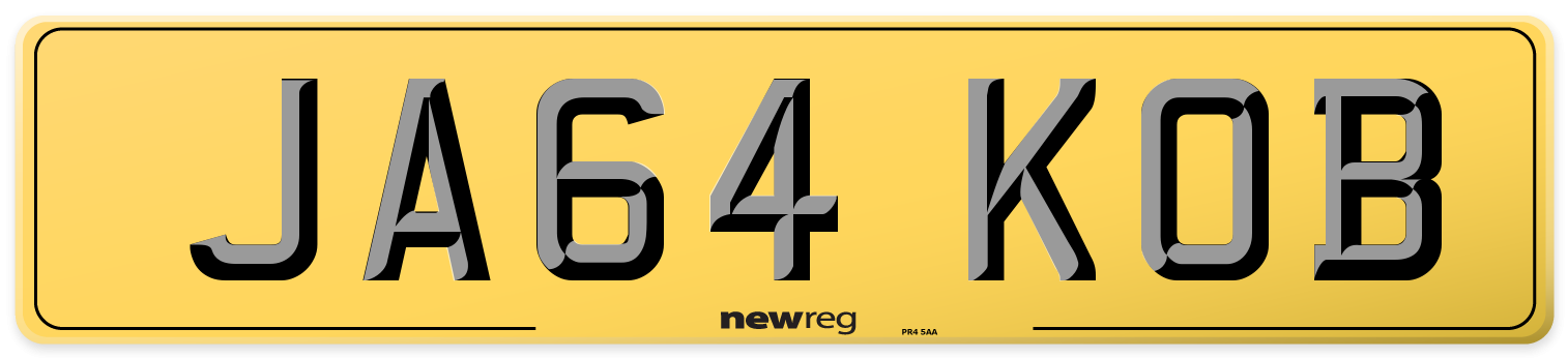 JA64 KOB Rear Number Plate
