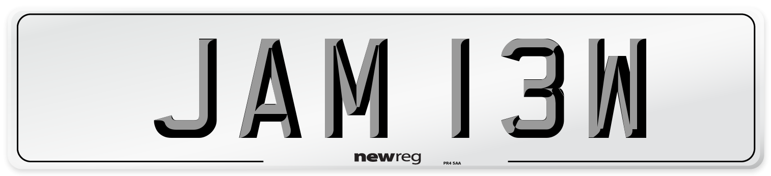JAM 13W Front Number Plate