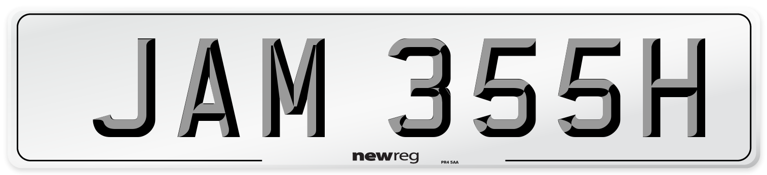 JAM 355H Front Number Plate