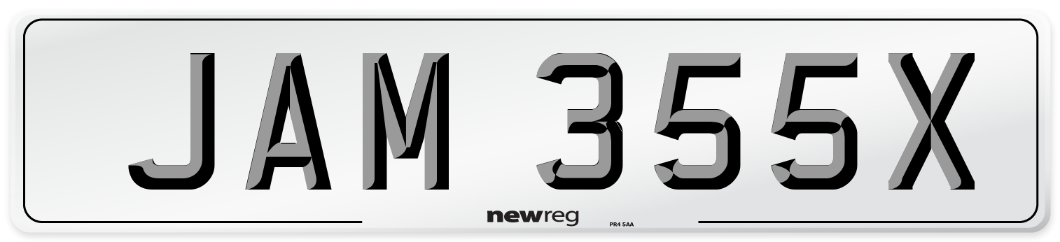 JAM 355X Front Number Plate