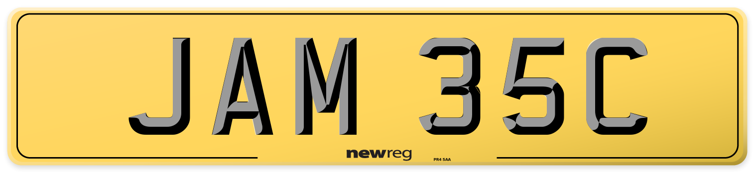 JAM 35C Rear Number Plate