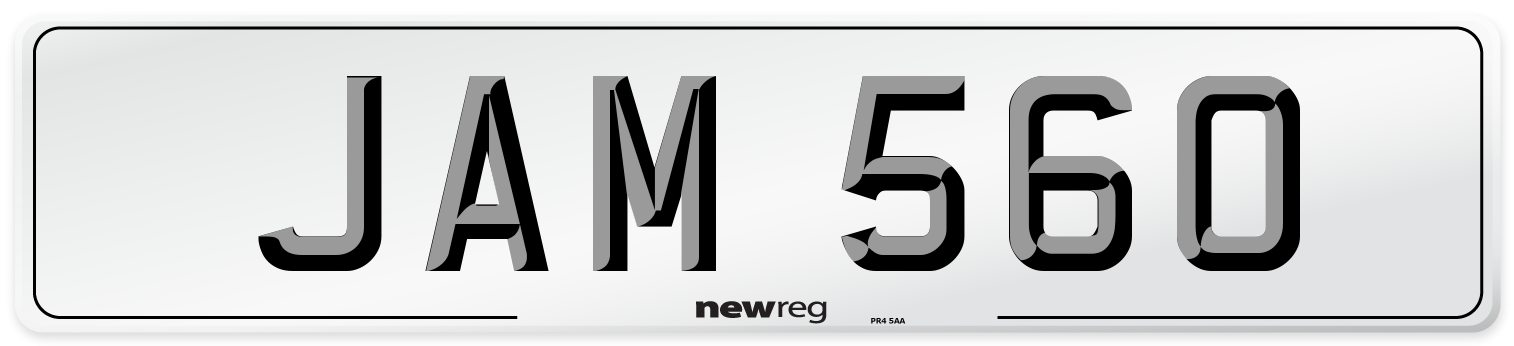 JAM 560 Front Number Plate