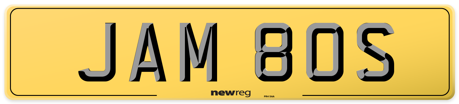 JAM 80S Rear Number Plate