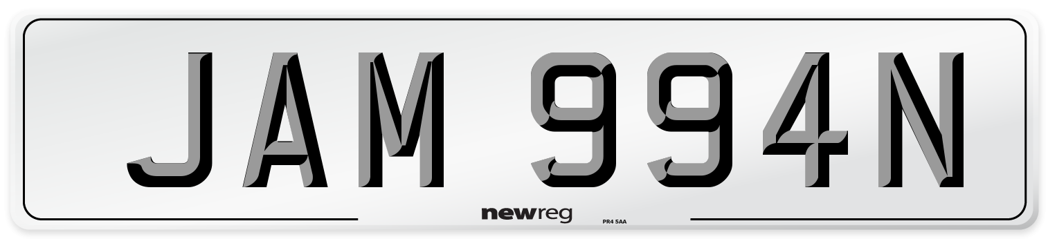JAM 994N Front Number Plate