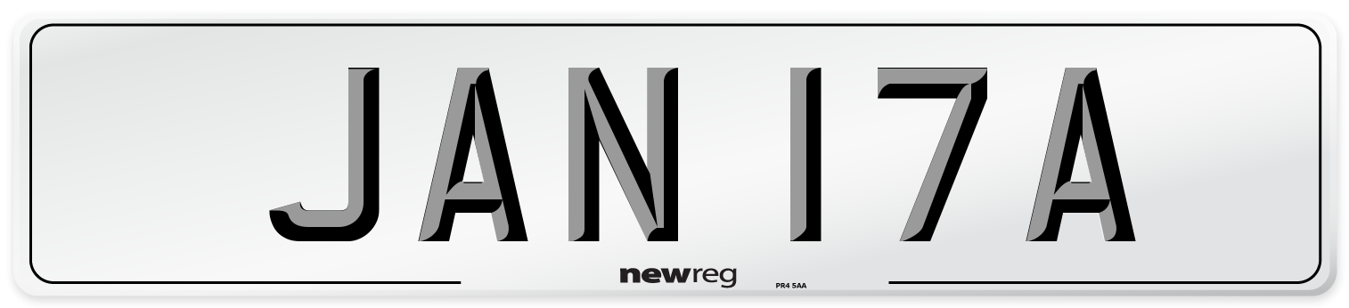 JAN 17A Front Number Plate
