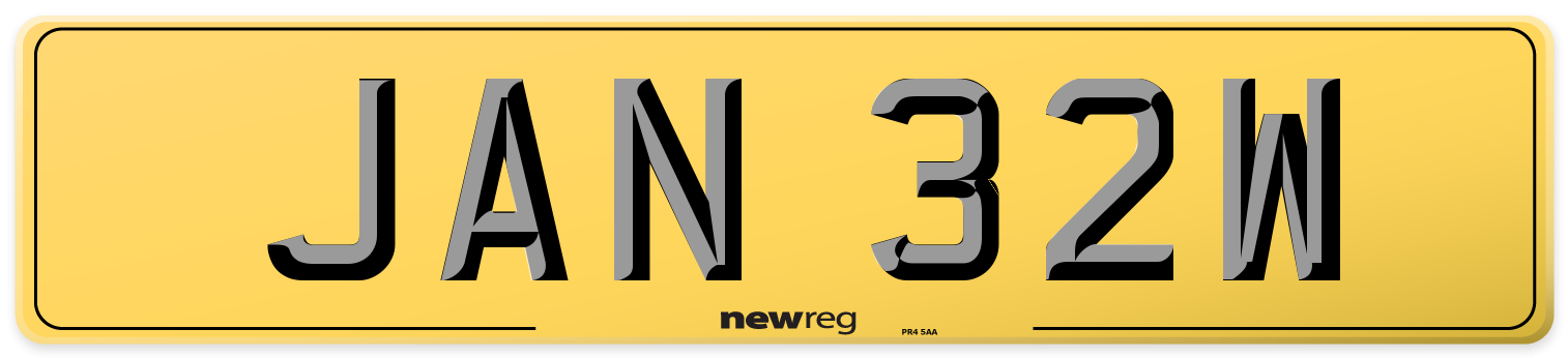 JAN 32W Rear Number Plate