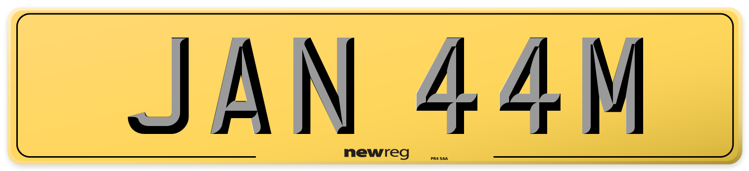 JAN 44M Rear Number Plate