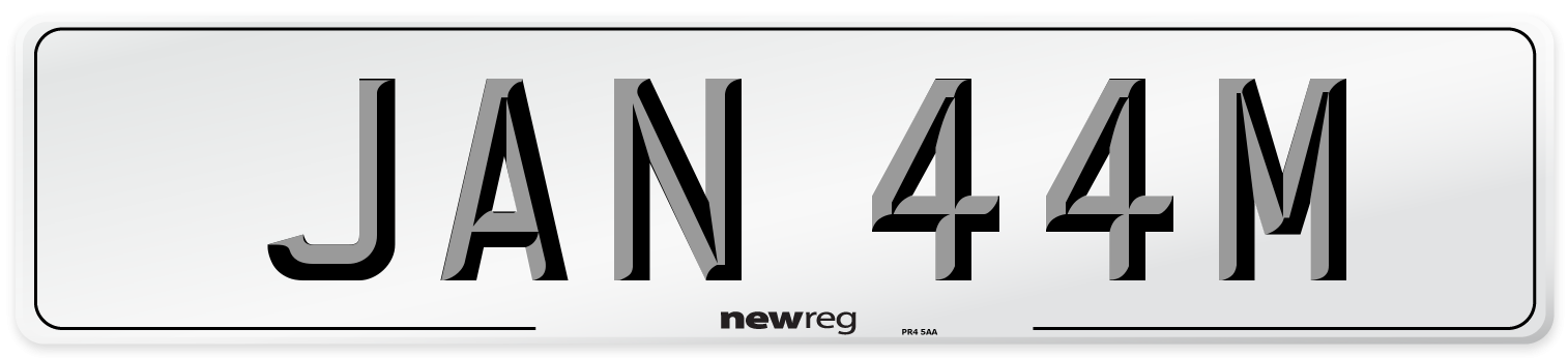 JAN 44M Front Number Plate