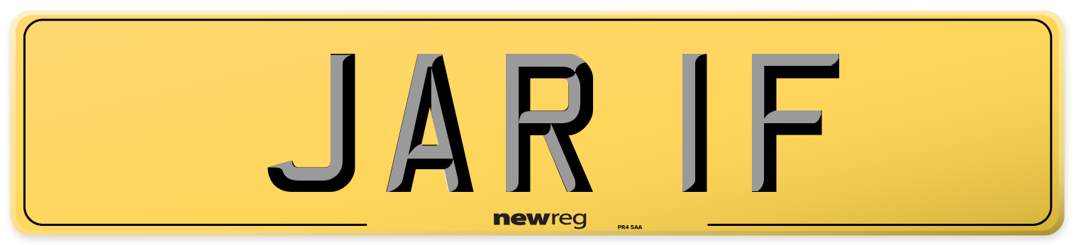 JAR 1F Rear Number Plate