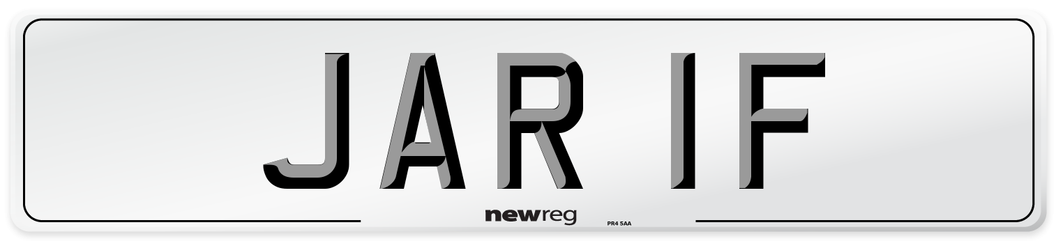 JAR 1F Front Number Plate