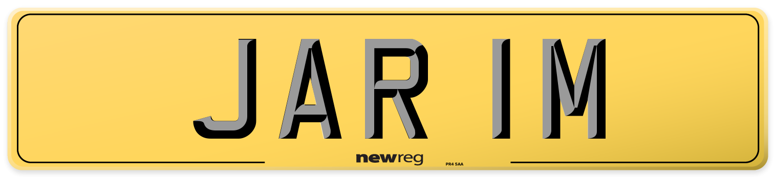 JAR 1M Rear Number Plate