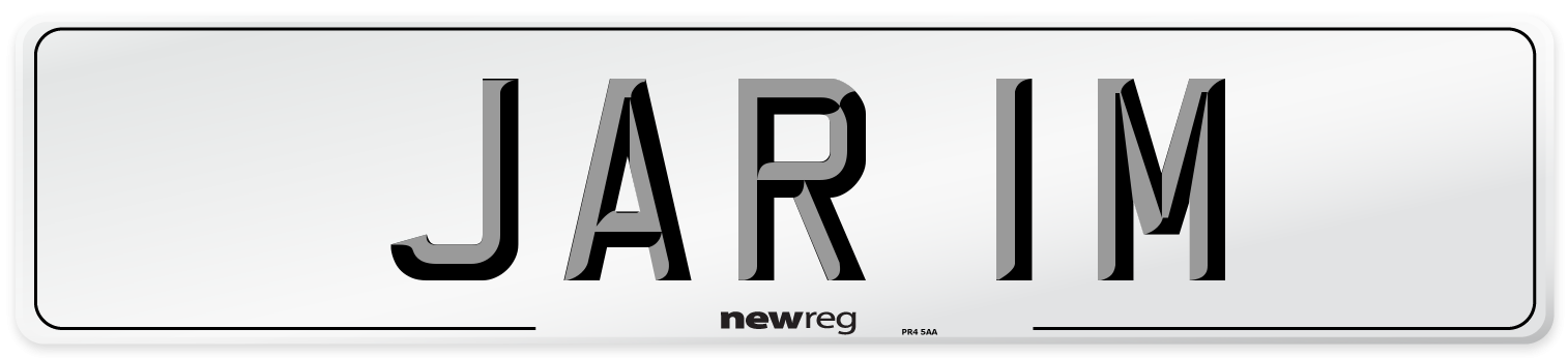 JAR 1M Front Number Plate