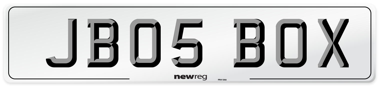 JB05 BOX Front Number Plate