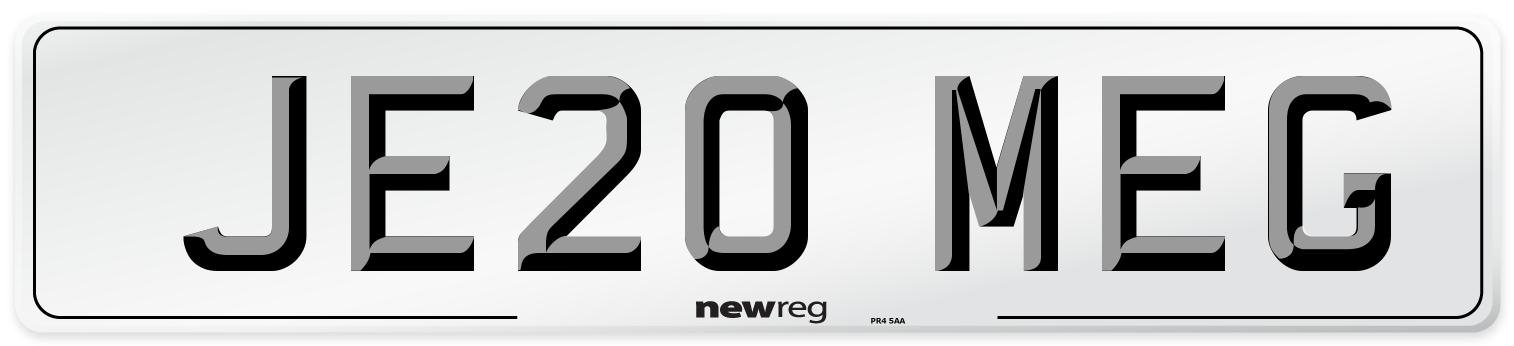 JE20 MEG Front Number Plate