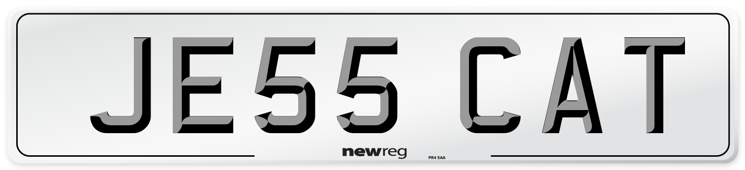 JE55 CAT Front Number Plate