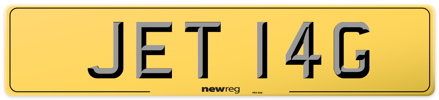 JET 14G Rear Number Plate