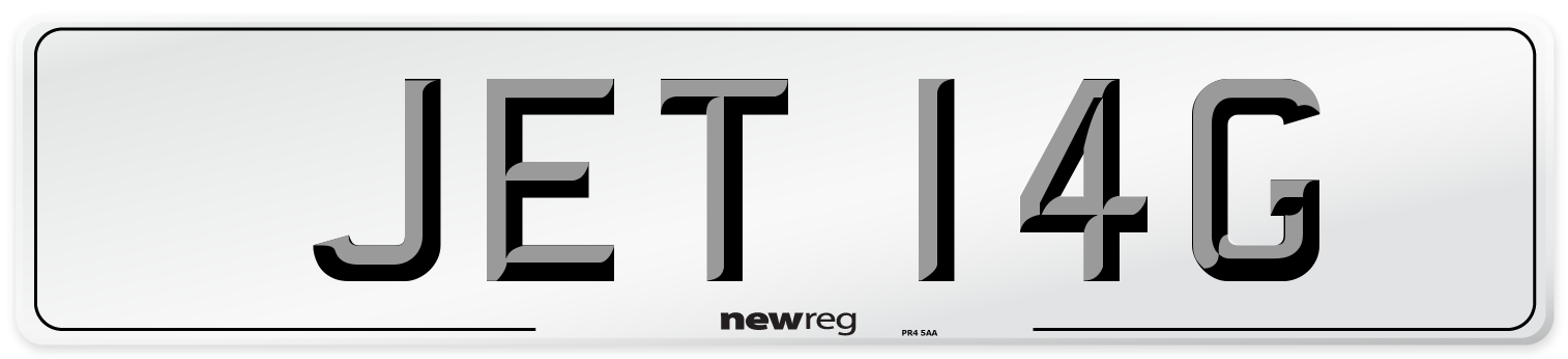 JET 14G Front Number Plate