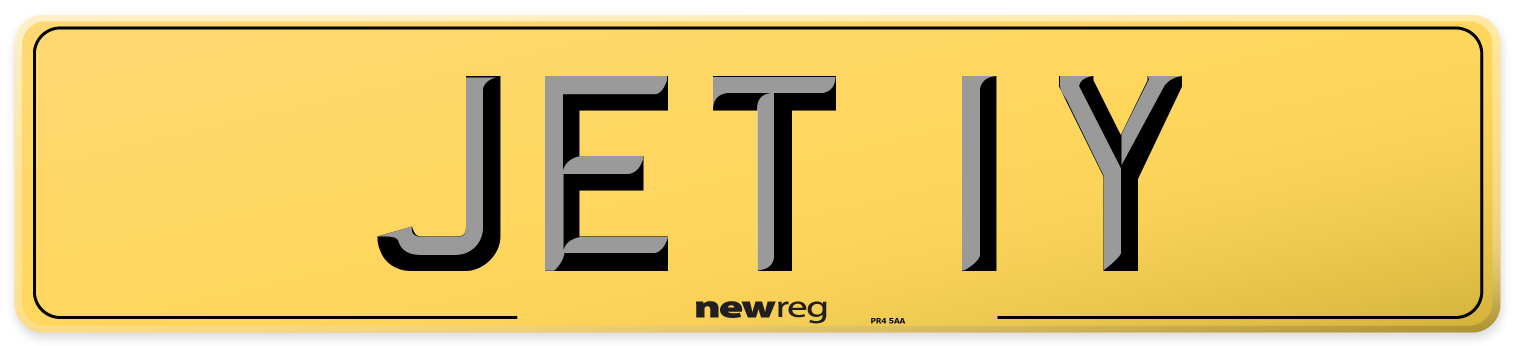 JET 1Y Rear Number Plate