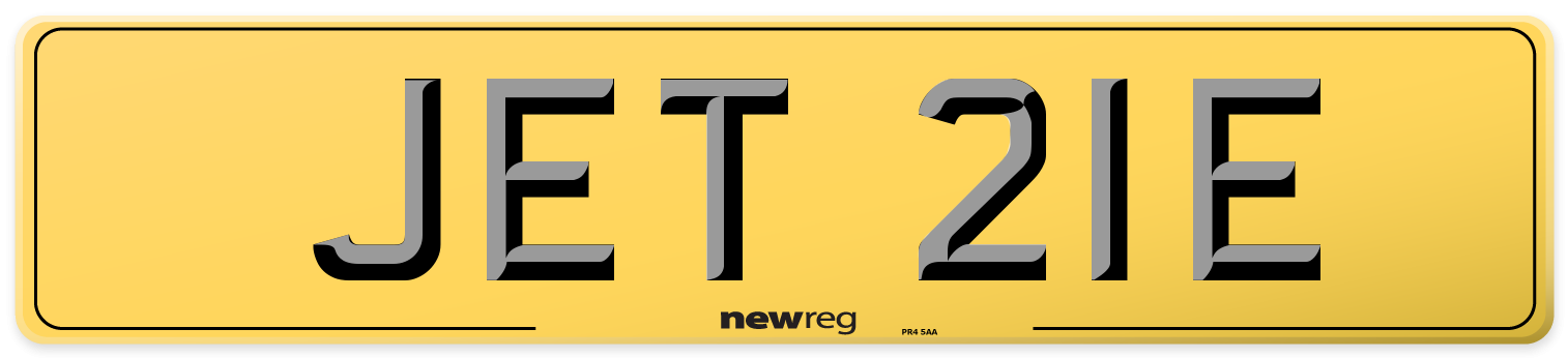 JET 21E Rear Number Plate