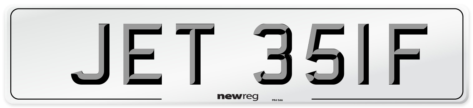 JET 351F Front Number Plate