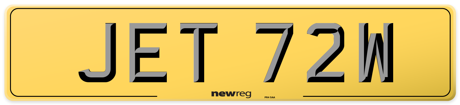 JET 72W Rear Number Plate