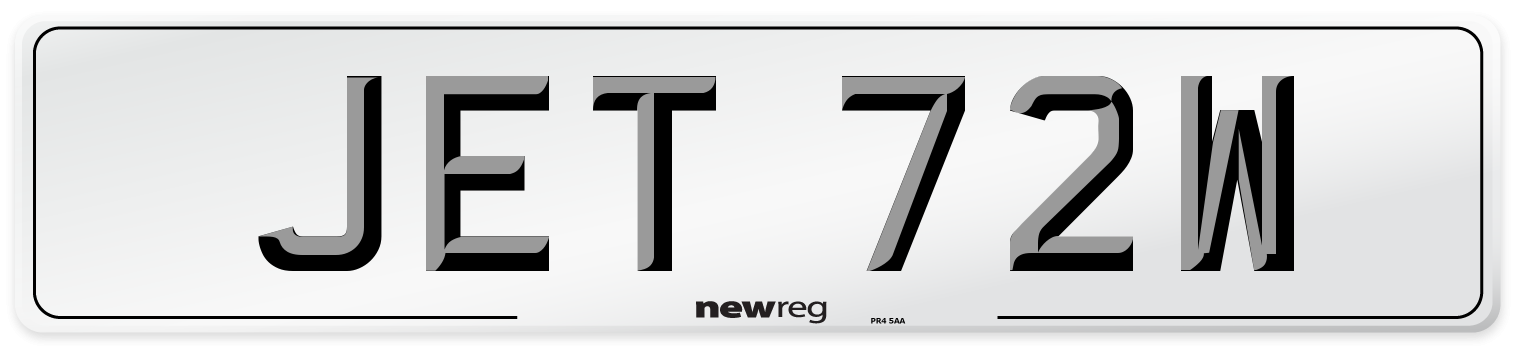 JET 72W Front Number Plate