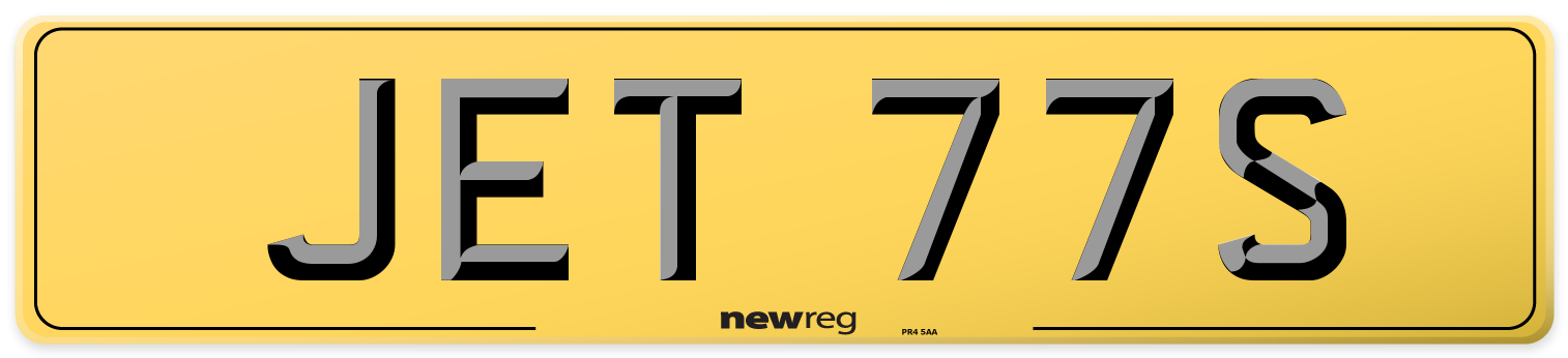 JET 77S Rear Number Plate