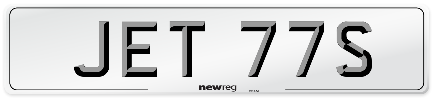 JET 77S Front Number Plate