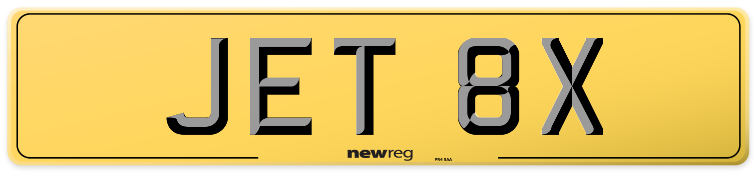 JET 8X Rear Number Plate