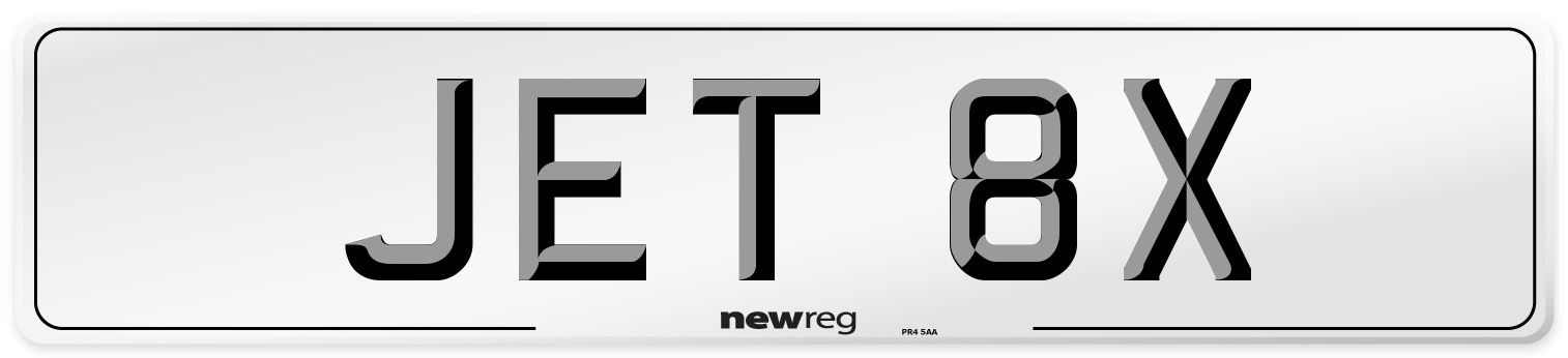 JET 8X Front Number Plate