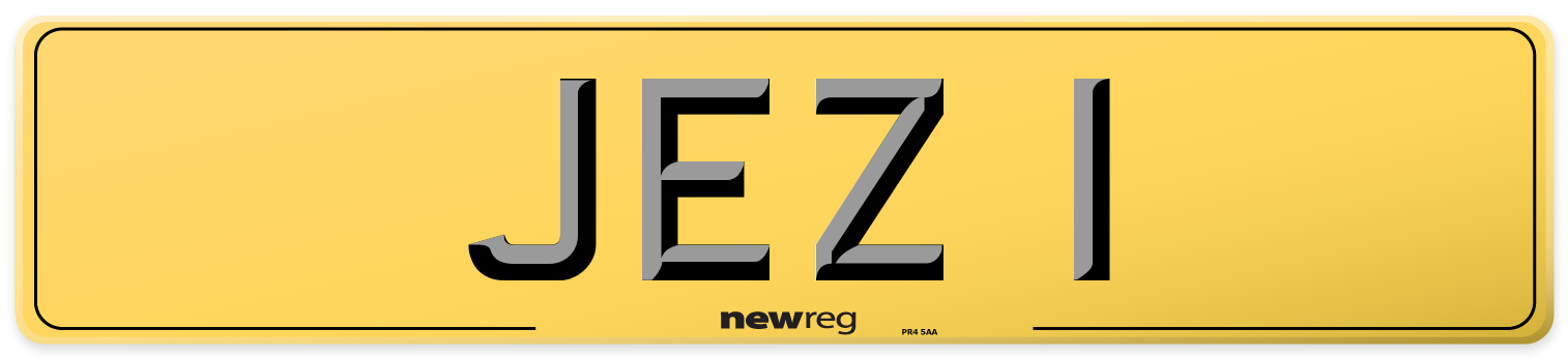 JEZ 1 Rear Number Plate