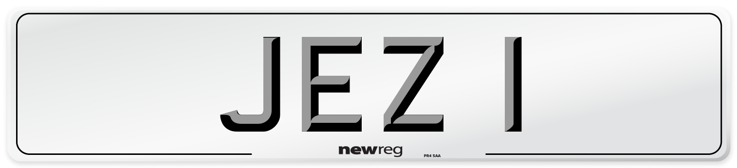 JEZ 1 Front Number Plate