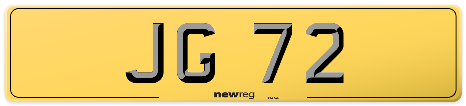 JG 72 Rear Number Plate