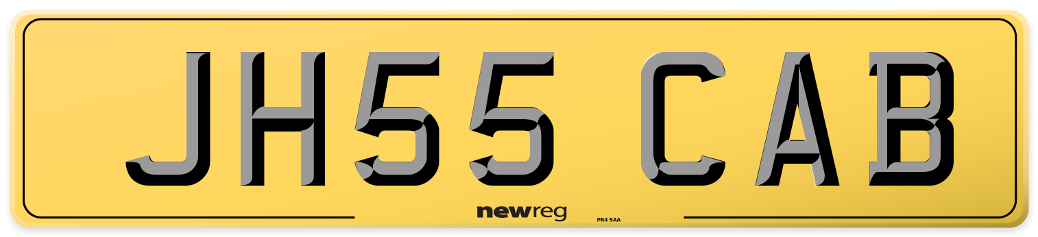 JH55 CAB Rear Number Plate