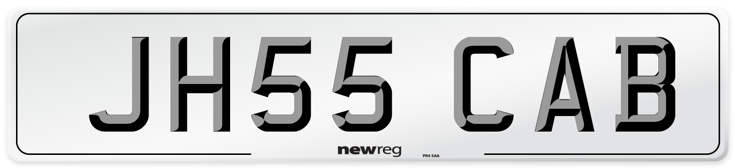 JH55 CAB Front Number Plate