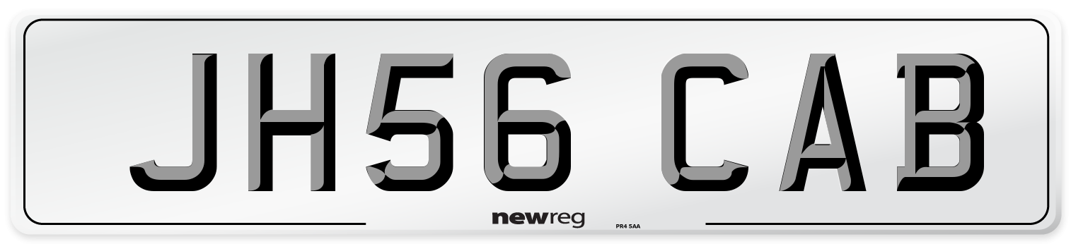JH56 CAB Front Number Plate