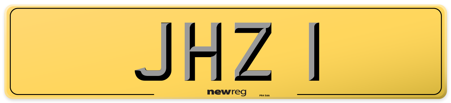 JHZ 1 Rear Number Plate
