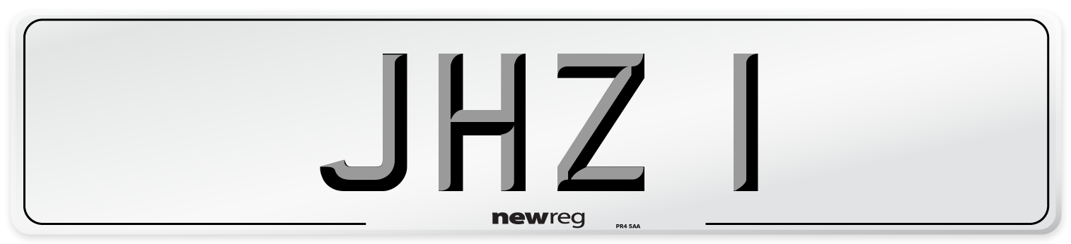 JHZ 1 Front Number Plate