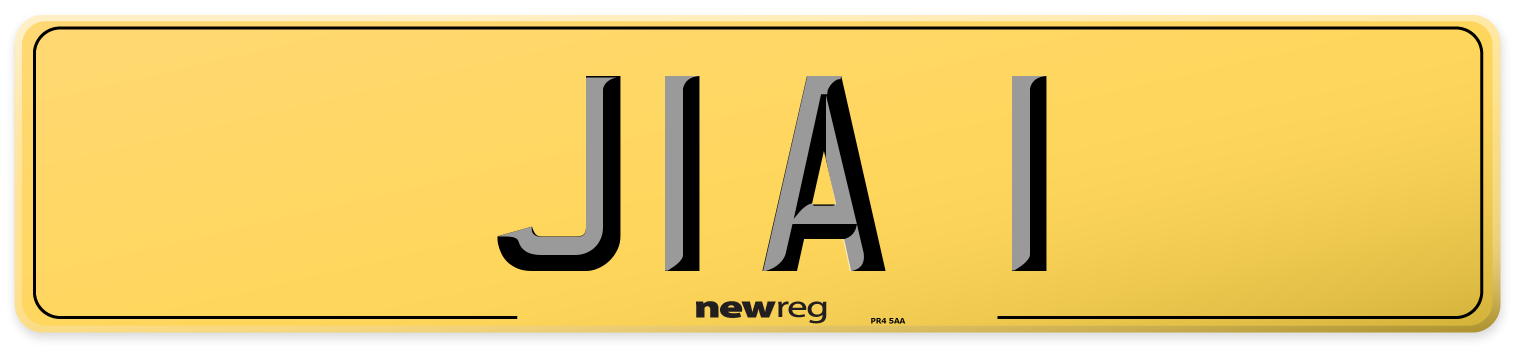 JIA 1 Rear Number Plate