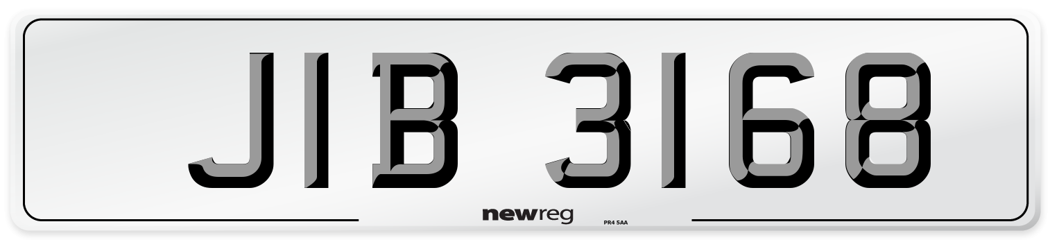 JIB 3168 Front Number Plate