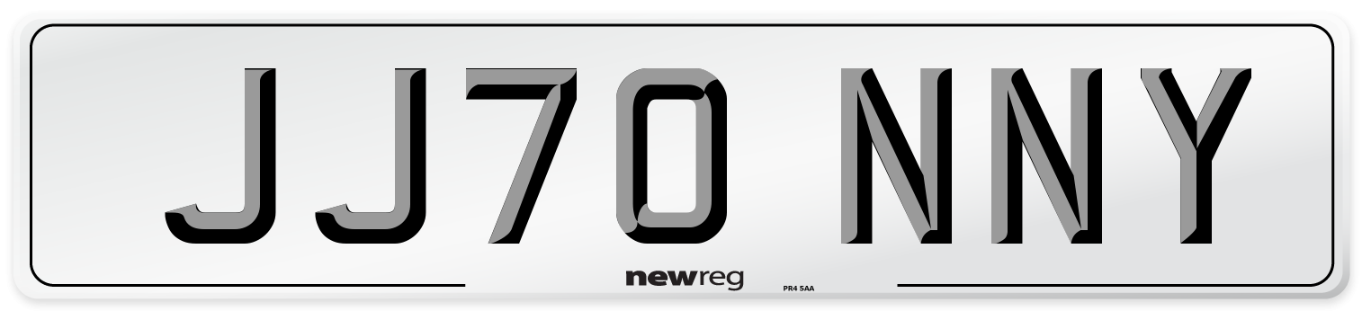 JJ70 NNY Front Number Plate