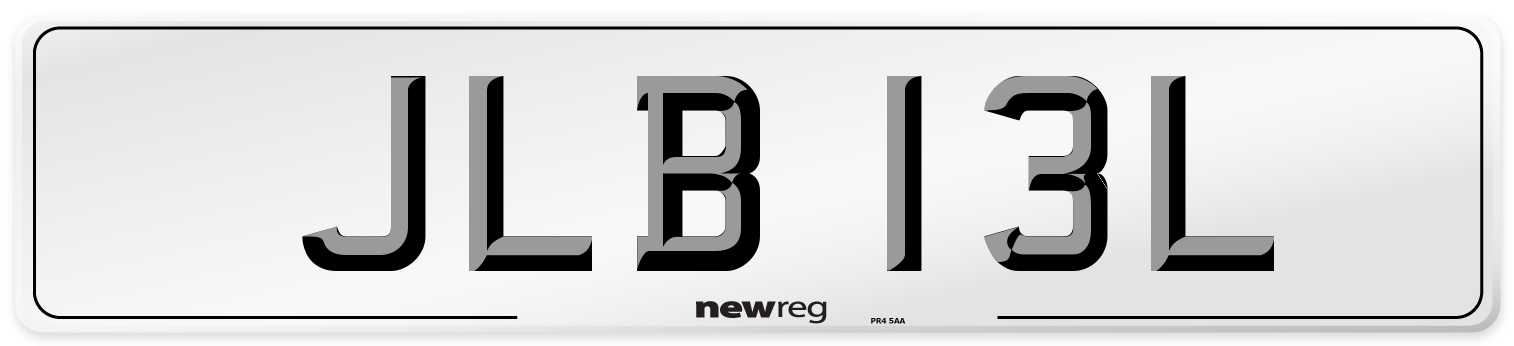 JLB 13L Front Number Plate