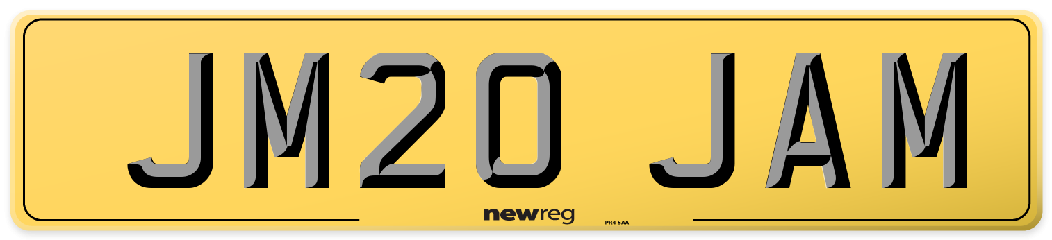 JM20 JAM Rear Number Plate