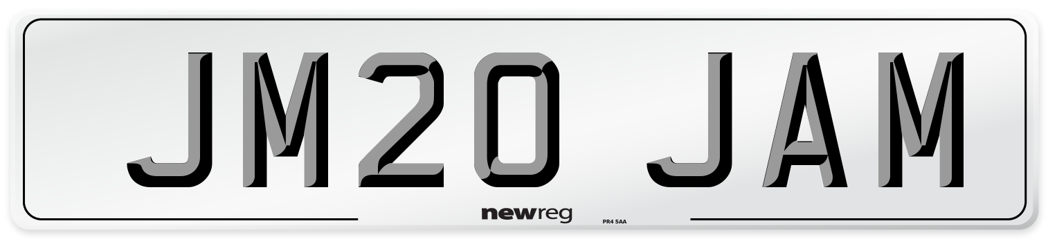 JM20 JAM Front Number Plate