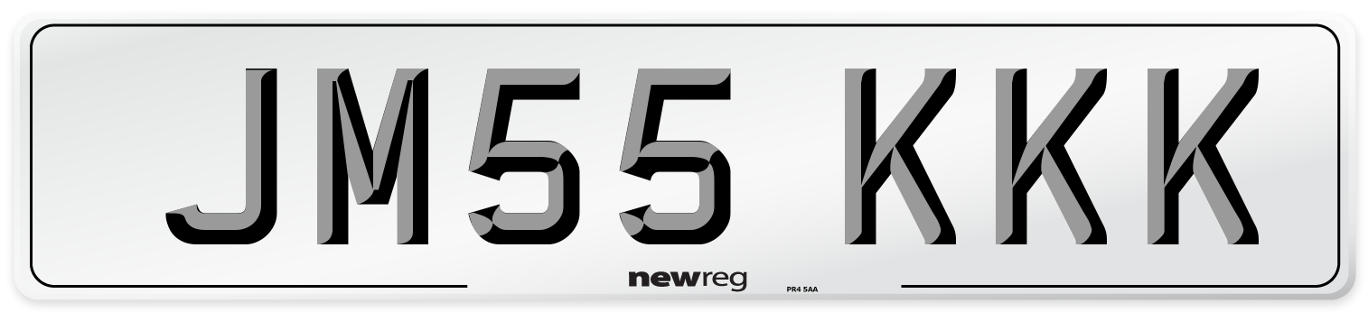 JM55 KKK Front Number Plate