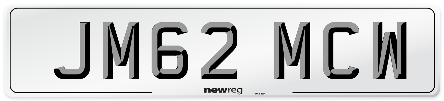 JM62 MCW Front Number Plate