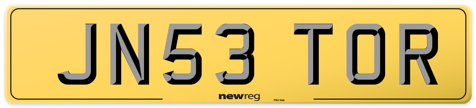 JN53 TOR Rear Number Plate