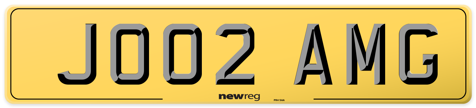 JO02 AMG Rear Number Plate